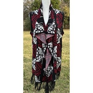 New Directions Weekend Long Sweater Western Rustic Cardigan Womens X Large